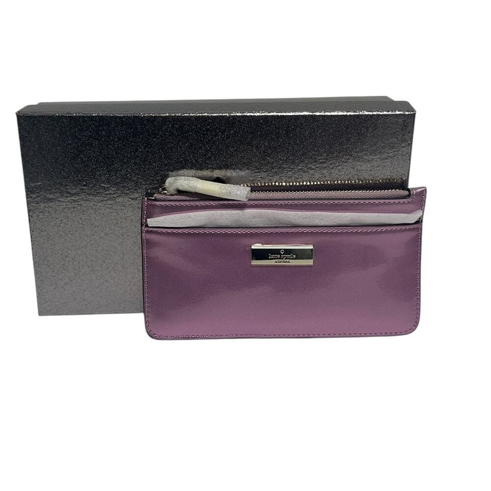 kate spade Purple Patent Leather Zip Wallet